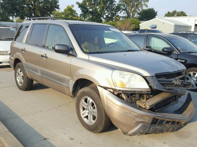 2HKYF18194H620259 - 2004 HONDA PILOT LX BROWN photo 1