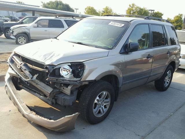 2HKYF18194H620259 - 2004 HONDA PILOT LX BROWN photo 2