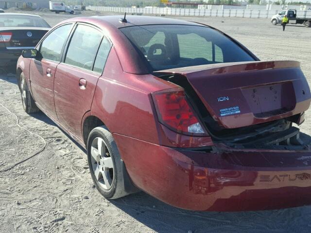 1G8AL55FX6Z180480 - 2006 SATURN ION LEVEL BURGUNDY photo 3