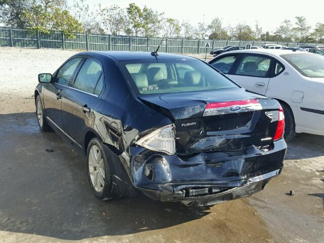 3FAHP0JG5CR155776 - 2012 FORD FUSION SEL BLACK photo 3