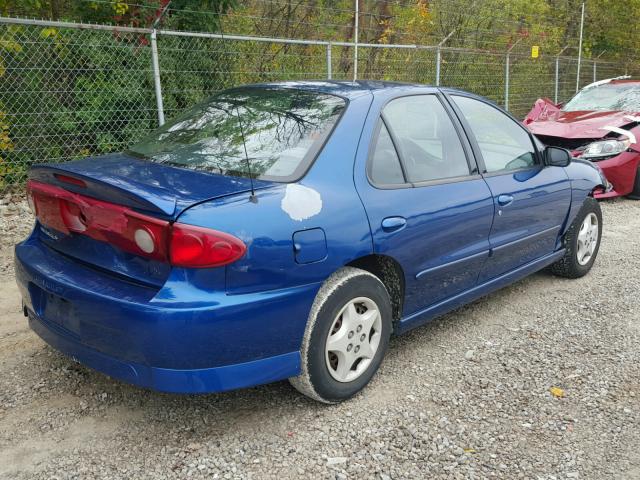 1G1JH52F637323761 - 2003 CHEVROLET CAVALIER L BLUE photo 4