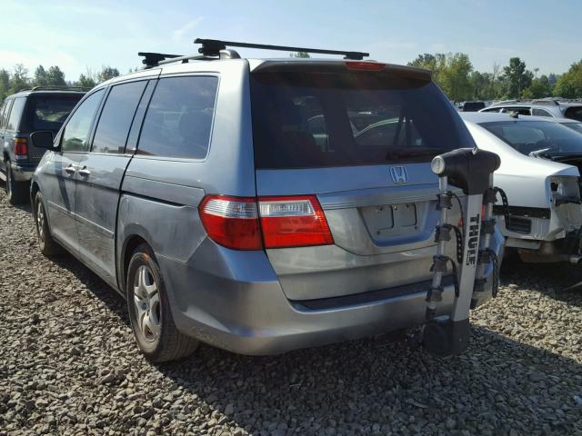 5FNRL38407B103325 - 2007 HONDA ODYSSEY EX GRAY photo 3