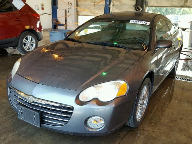 4C3AG52H34E056767 - 2004 CHRYSLER SEBRING LI GRAY photo 2