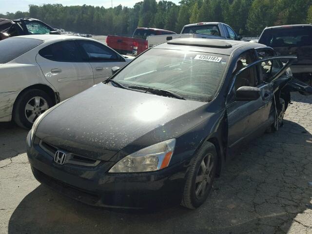 1HGCM66535A079674 - 2005 HONDA ACCORD EX BLACK photo 2