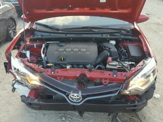 2T1BURHE2FC397677 - 2015 TOYOTA COROLLA RED photo 7