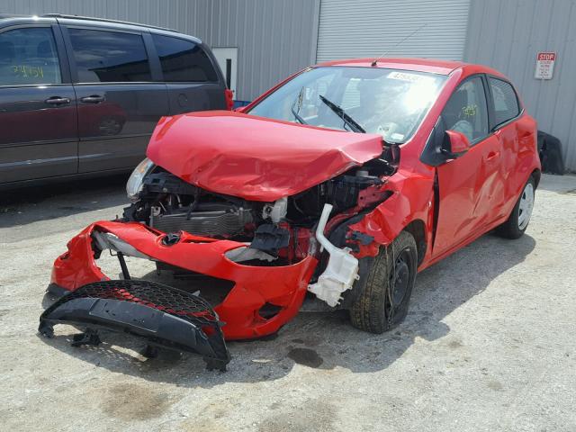 JM1DE1KY7E0184436 - 2014 MAZDA MAZDA2 SPO RED photo 2