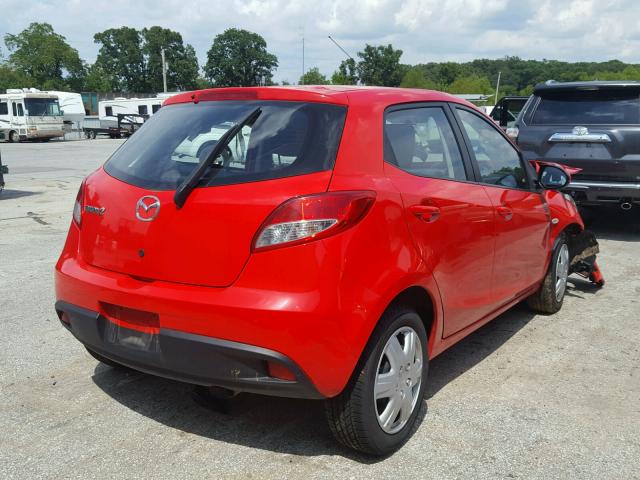 JM1DE1KY7E0184436 - 2014 MAZDA MAZDA2 SPO RED photo 4