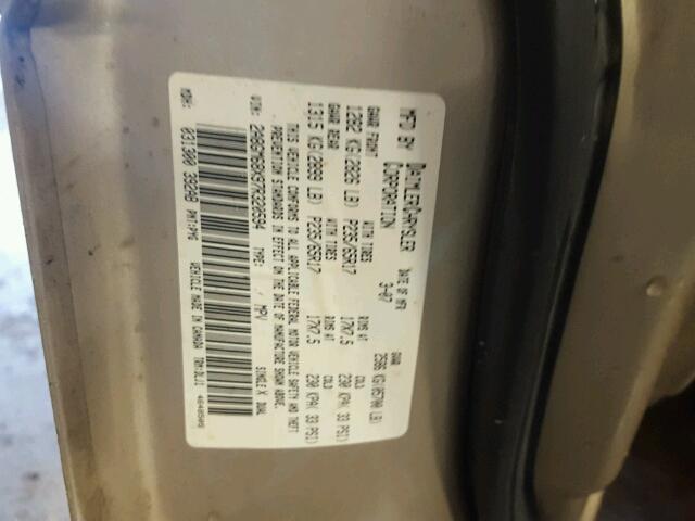 2A8GM68X97R320594 - 2007 CHRYSLER PACIFICA BEIGE photo 10