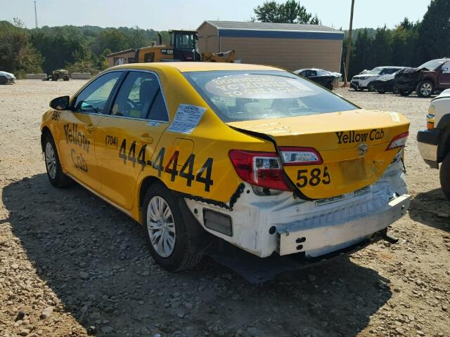 4T1BF1FK5CU151348 - 2012 TOYOTA CAMRY BASE YELLOW photo 3