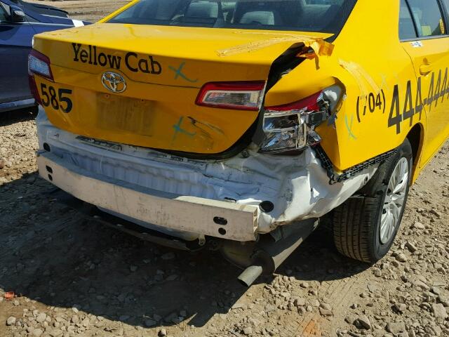 4T1BF1FK5CU151348 - 2012 TOYOTA CAMRY BASE YELLOW photo 9