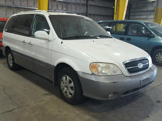 KNDUP132656750782 - 2005 KIA SEDONA EX WHITE photo 1