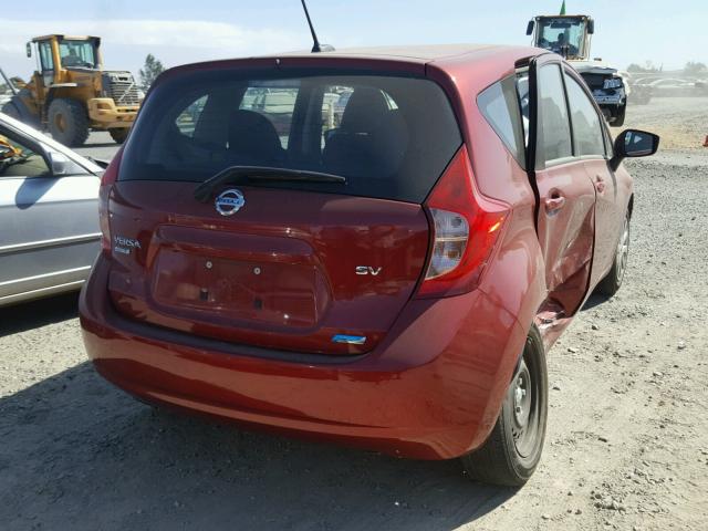 3N1CE2CP3GL373908 - 2016 NISSAN VERSA NOTE RED photo 4