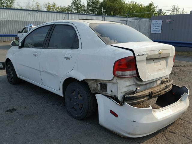 KL1TD56626B544997 - 2006 CHEVROLET AVEO BASE WHITE photo 3