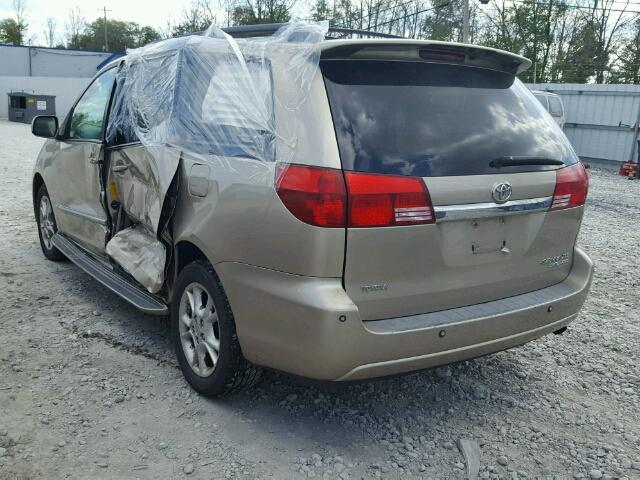 5TDBA22C35S036584 - 2005 TOYOTA SIENNA XLE GOLD photo 3