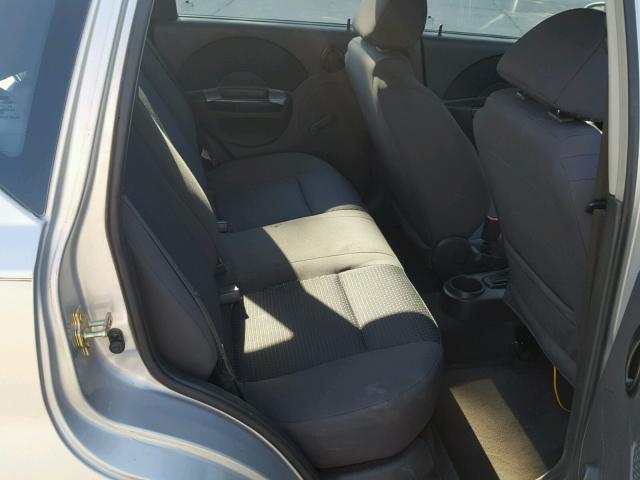KL1TD66666B536553 - 2006 CHEVROLET AVEO BASE Күміс фото 6