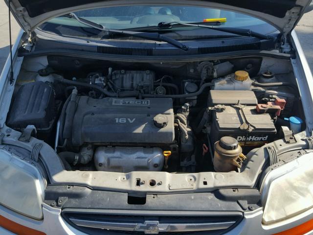 KL1TD66666B536553 - 2006 CHEVROLET AVEO BASE Күміс фото 7