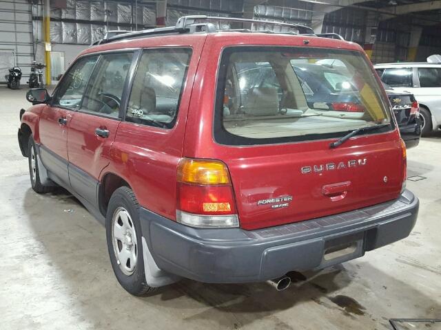 JF1SF6356XH709292 - 1999 SUBARU FORESTER L RED photo 3