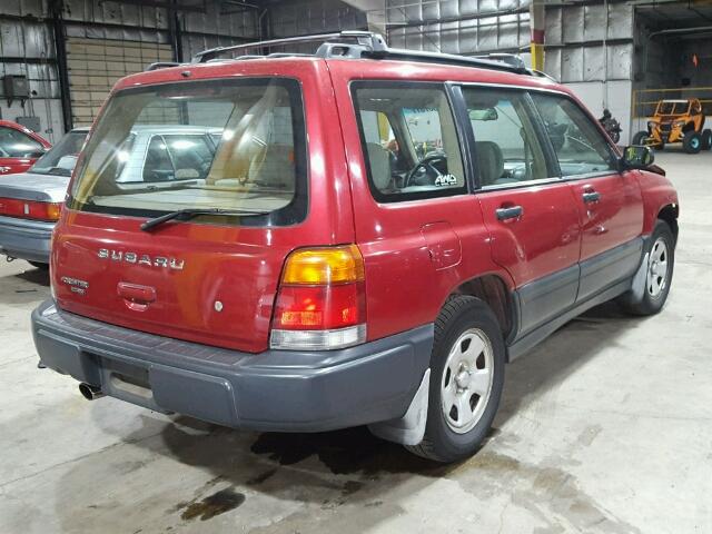 JF1SF6356XH709292 - 1999 SUBARU FORESTER L RED photo 4