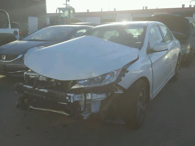 1HGCR2F30HA276556 - 2017 HONDA ACCORD LX WHITE photo 2