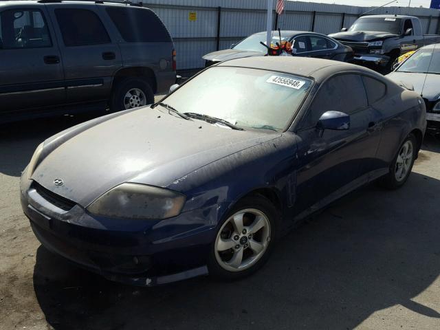 KMHHM65DX6U228851 - 2006 HYUNDAI TIBURON GS BLUE photo 2