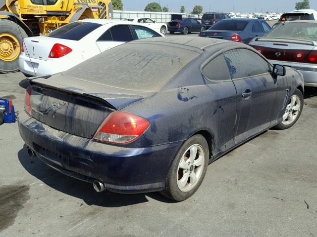 KMHHM65DX6U228851 - 2006 HYUNDAI TIBURON GS BLUE photo 4