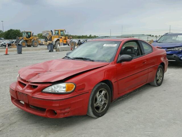 1G2NW12E75M201014 - 2005 PONTIAC GRAND AM G RED photo 2