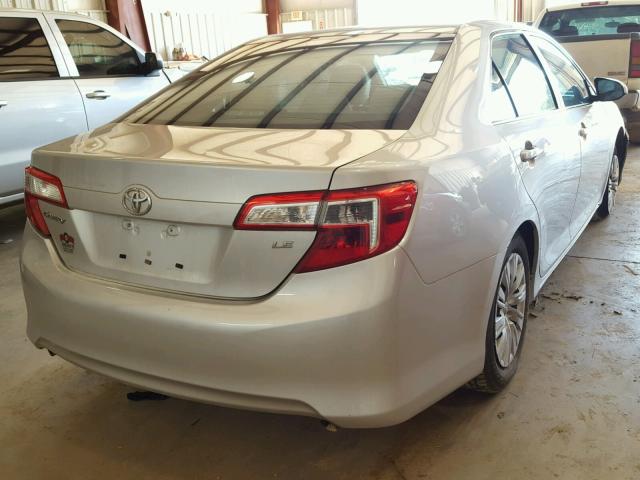 4T4BF1FK7CR244278 - 2012 TOYOTA CAMRY BASE SILVER photo 4