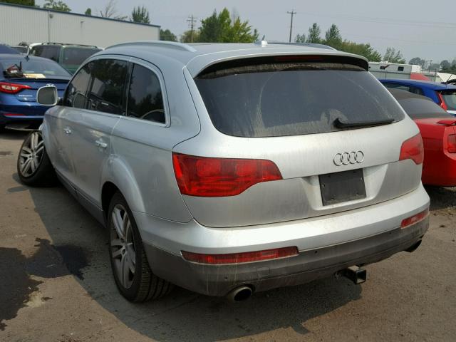 WA1BV74L77D046865 - 2007 AUDI Q7 4.2 QUA SILVER photo 3