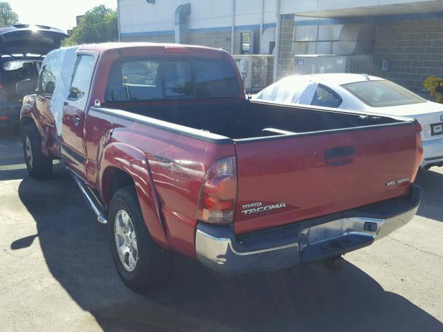 5TEMU52N85Z068534 - 2005 TOYOTA TACOMA DOU RED photo 3