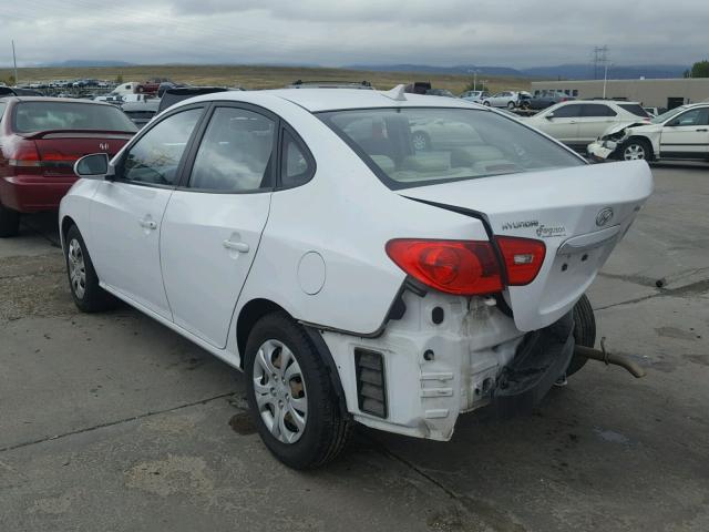 KMHDU4AD4AU083758 - 2010 HYUNDAI ELANTRA WHITE photo 3