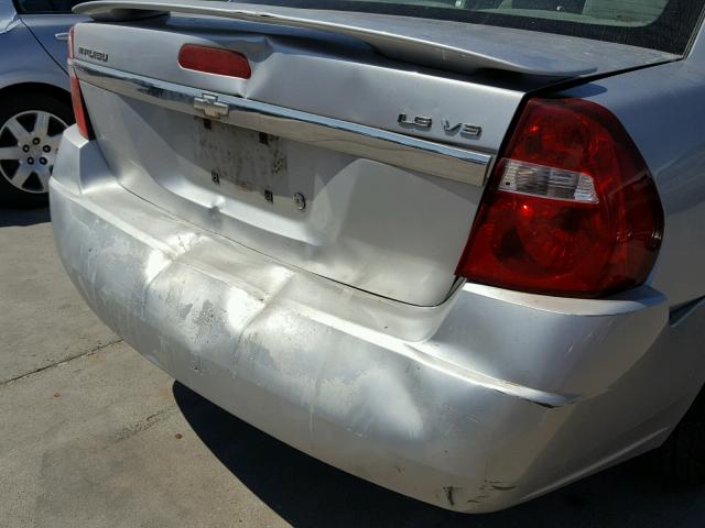 1G1ZT54895F230287 - 2005 CHEVROLET MALIBU LS ნაცრისფერი ფოტო 9