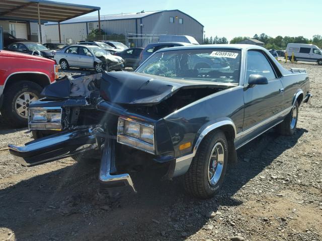 3GCCW80H9HS912050 - 1987 CHEVROLET EL CAMINO BLUE photo 2