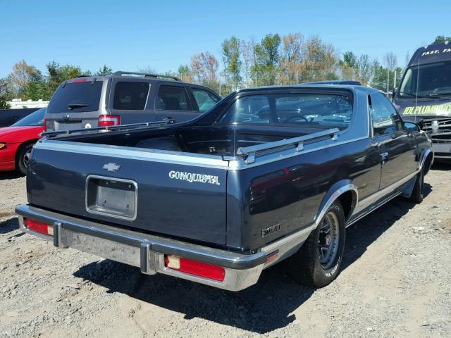 3GCCW80H9HS912050 - 1987 CHEVROLET EL CAMINO BLUE photo 4