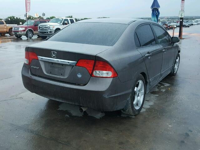 2HGFA16599H532678 - 2009 HONDA CIVIC LX GRAY photo 4