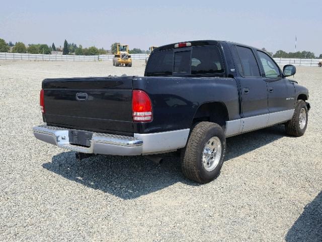 1B7GL2ANXYS697382 - 2000 DODGE DAKOTA QUA BLACK photo 4