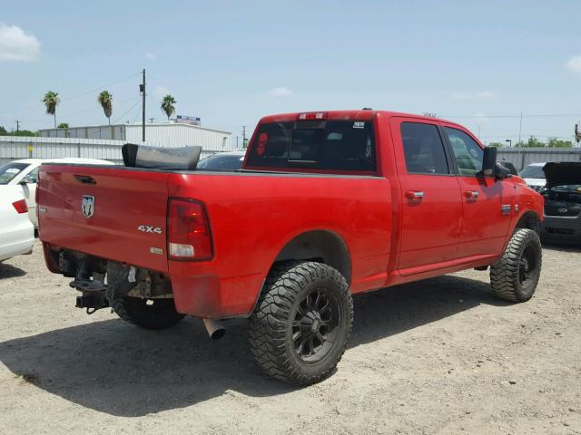 3C6UD5DL4CG180890 - 2012 DODGE RAM 2500 S RED photo 4