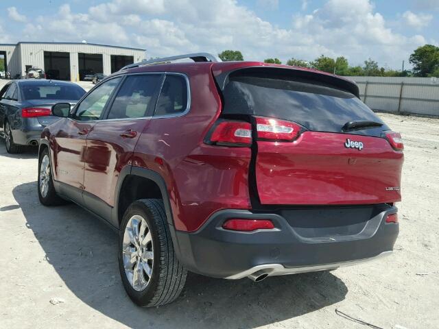 1C4PJLDB9HW522255 - 2017 JEEP CHEROKEE L RED photo 3