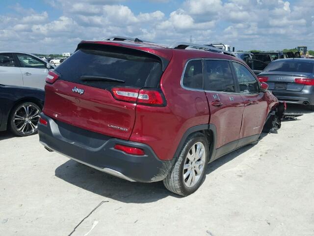 1C4PJLDB9HW522255 - 2017 JEEP CHEROKEE L RED photo 4