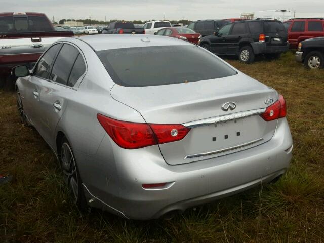 JN1AV7AP8EM692313 - 2014 INFINITI Q50 SILVER photo 3