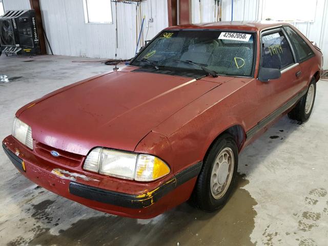 1FACP41A1LF134983 - 1990 FORD MUSTANG LX RED photo 2