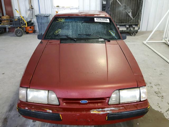 1FACP41A1LF134983 - 1990 FORD MUSTANG LX RED photo 9