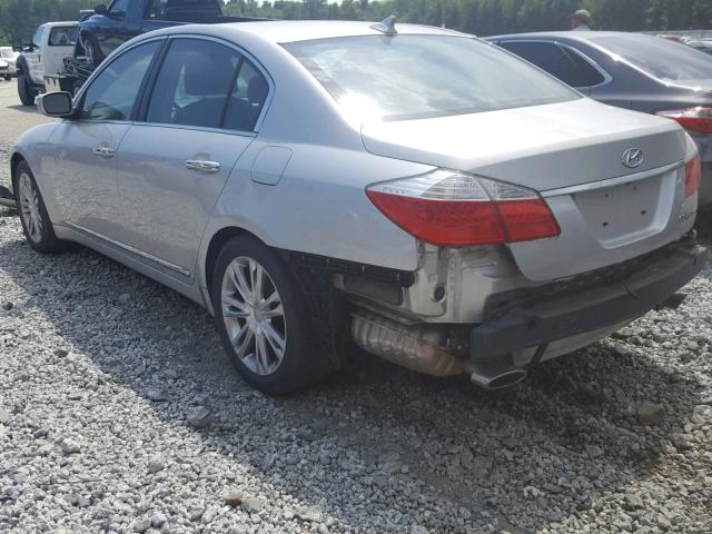 KMHGC46F29U044169 - 2009 HYUNDAI GENESIS 4. SILVER photo 3