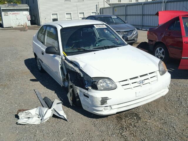 KMHCF35C83U268514 - 2003 HYUNDAI ACCENT L WHITE photo 1