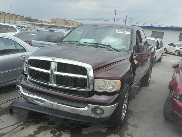 1D7HA18N15J608834 - 2005 DODGE RAM 1500 S MAROON photo 2