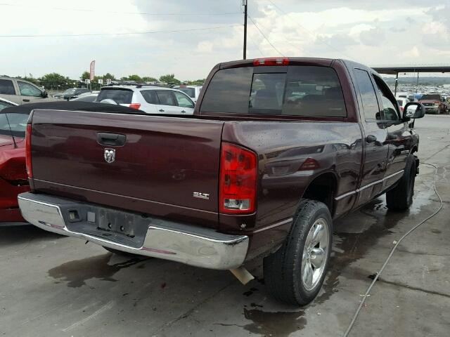 1D7HA18N15J608834 - 2005 DODGE RAM 1500 S MAROON photo 4