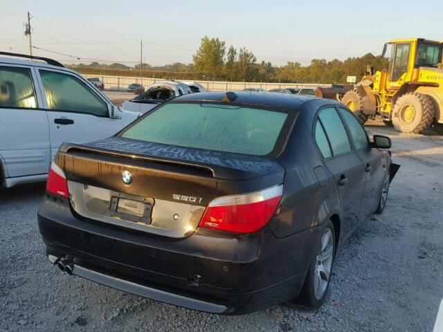 WBANB53567CP04987 - 2007 BMW 550 I BLACK photo 4