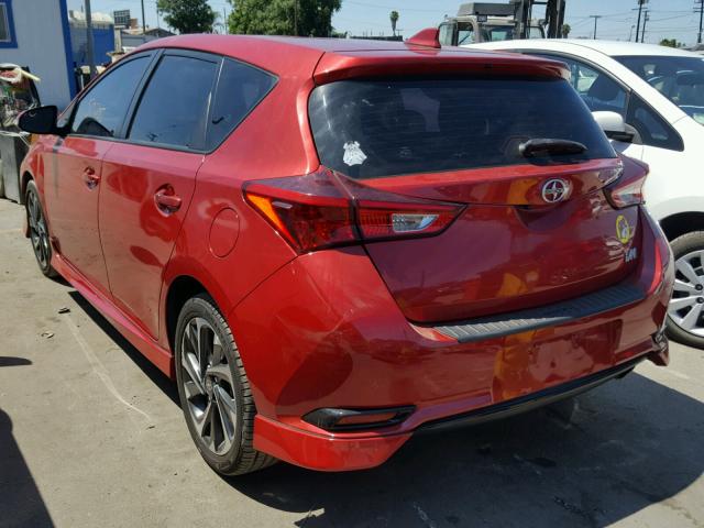 JTNKARJE3GJ503557 - 2016 TOYOTA SCION IM RED photo 3