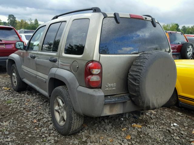 1J4GL48K36W242641 - 2006 JEEP LIBERTY SP TAN photo 3