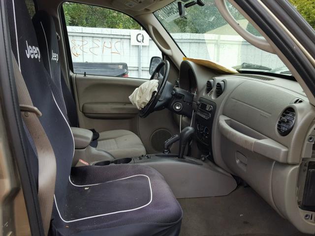 1J4GL48K36W242641 - 2006 JEEP LIBERTY SP TAN photo 5