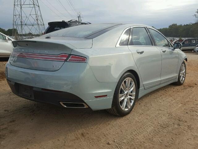 3LN6L2LU0DR800388 - 2013 LINCOLN MKZ HYBRID BLUE photo 4